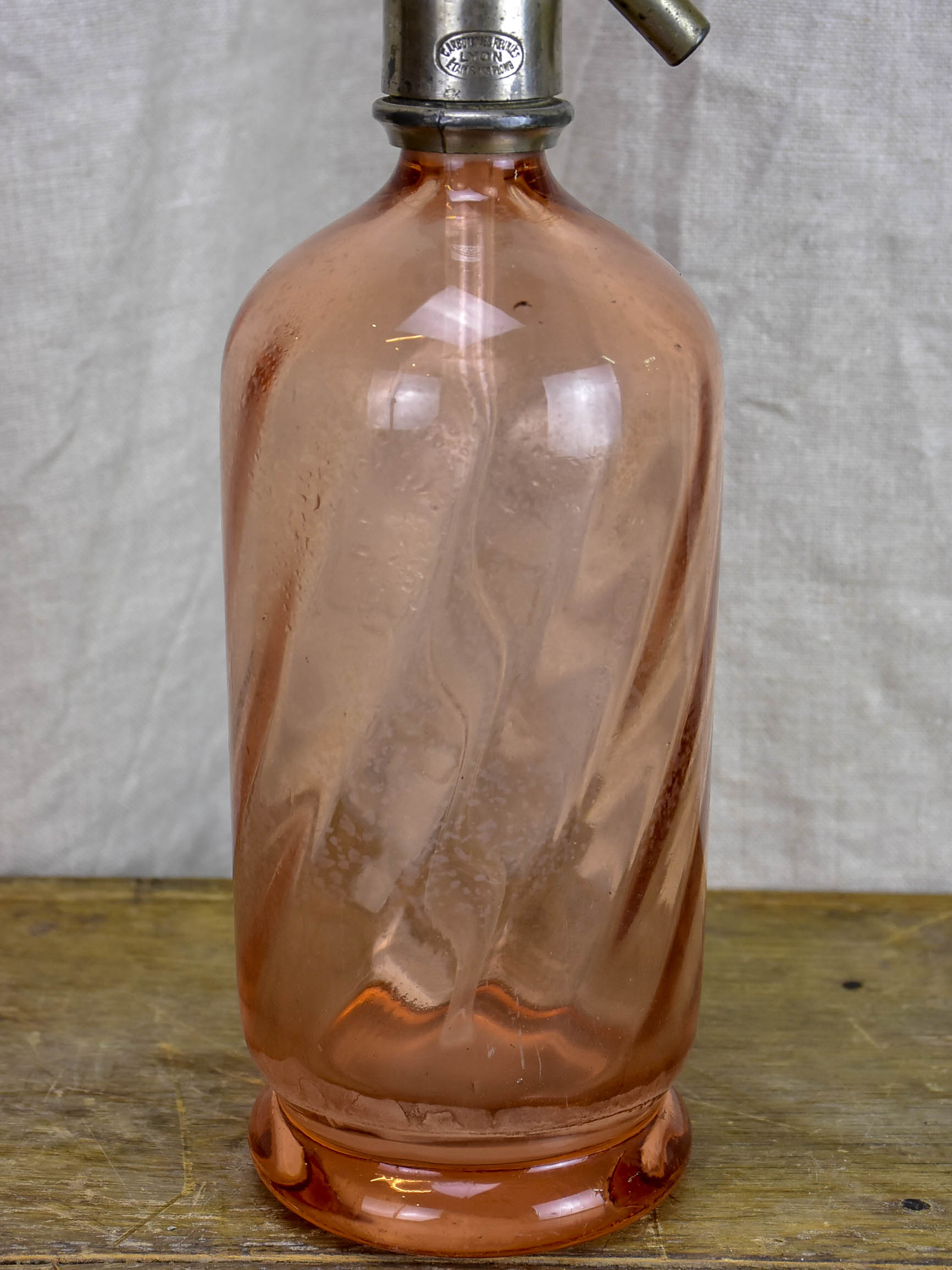 Antique French Seltzer bottle - orange