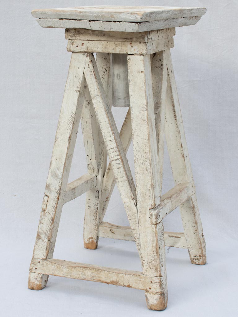 Mid 20th century French sculptor's table with white patina