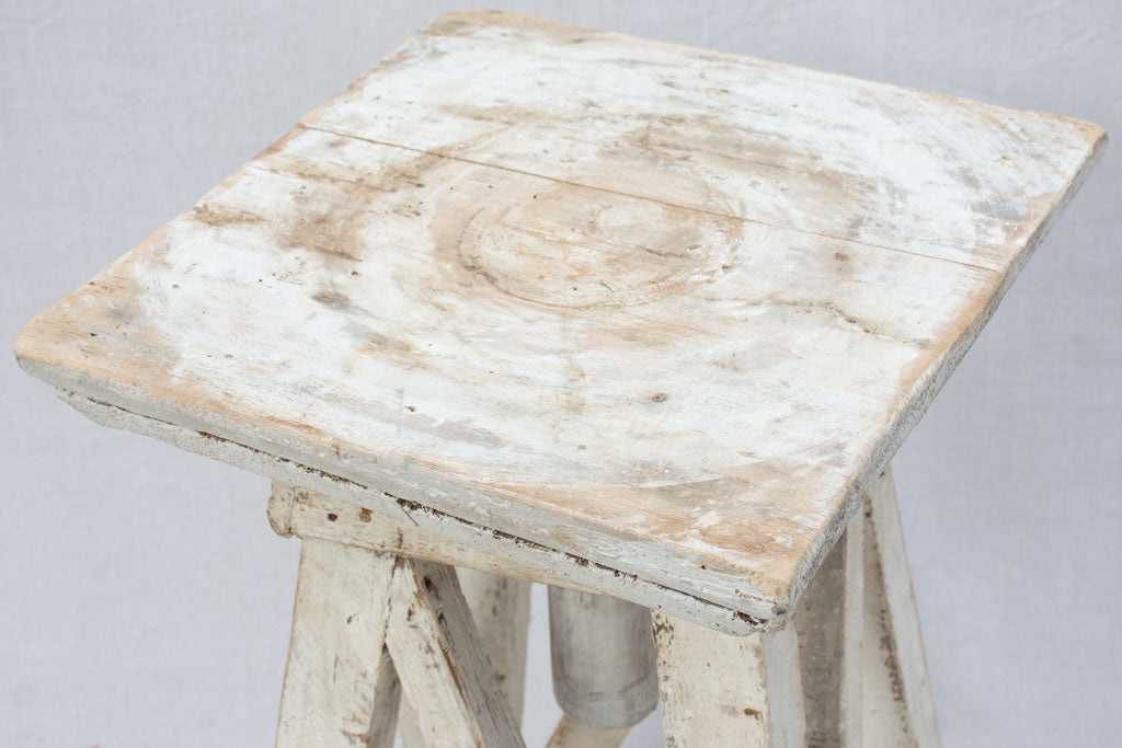 Mid 20th century French sculptor's table with white patina