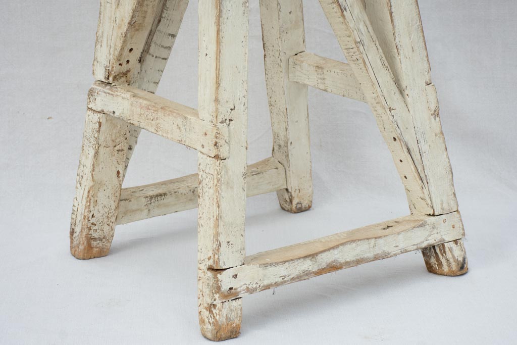 Mid 20th century French sculptor's table with white patina