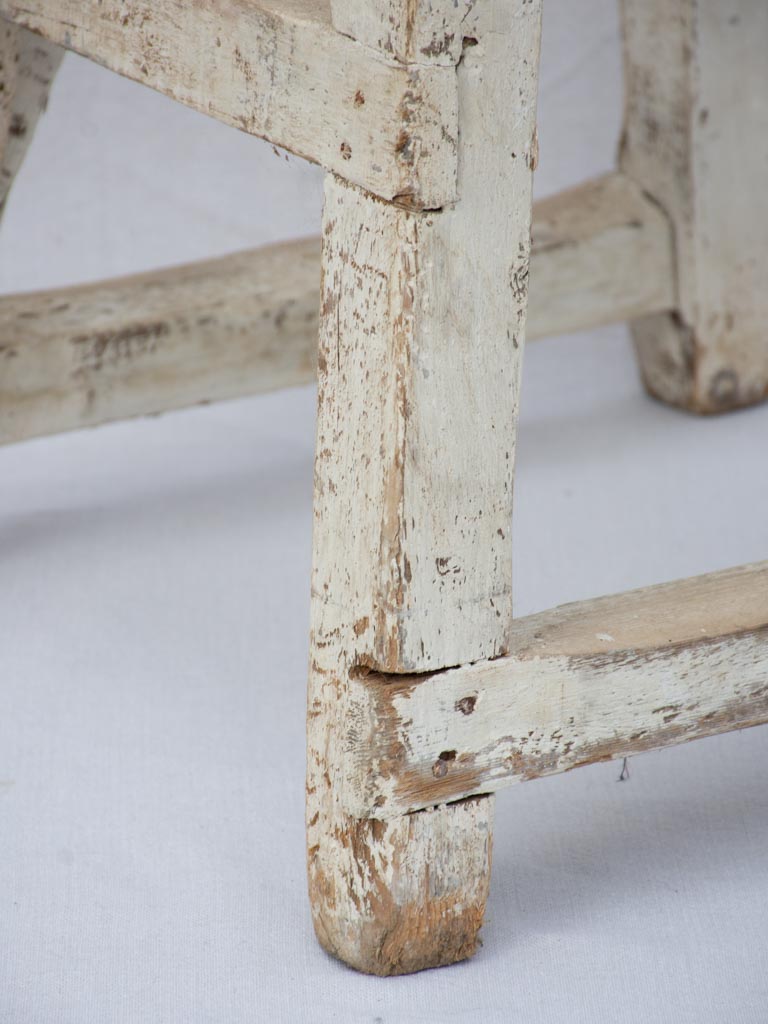 Mid 20th century French sculptor's table with white patina