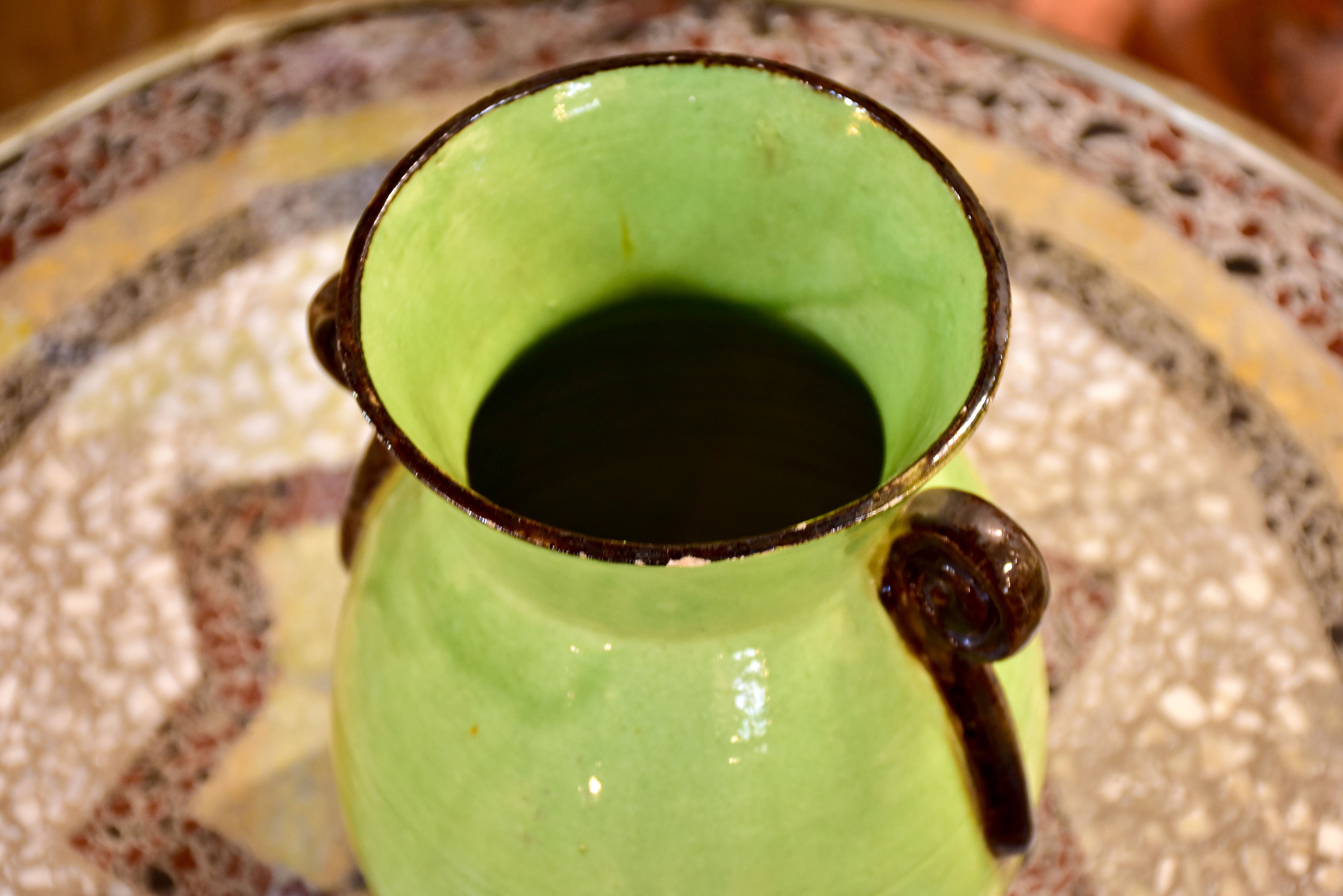 Green Dieulefit vase 1930's