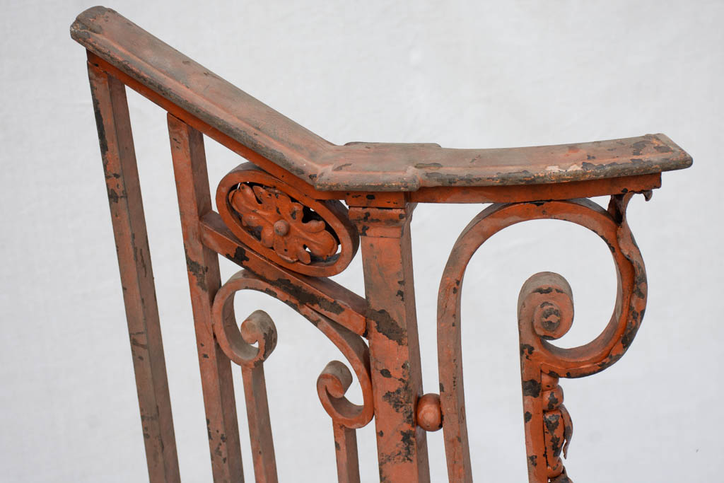 Rare 18th century French balustrade - wrought iron with red patina