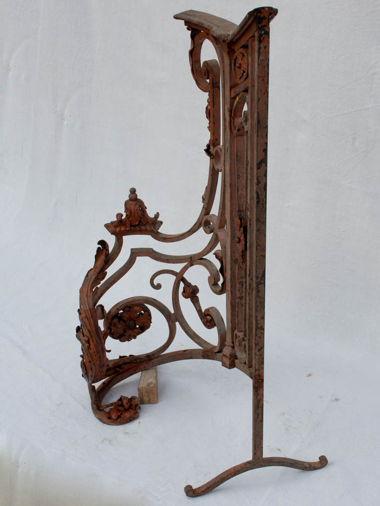 Rare 18th century French balustrade - wrought iron with red patina