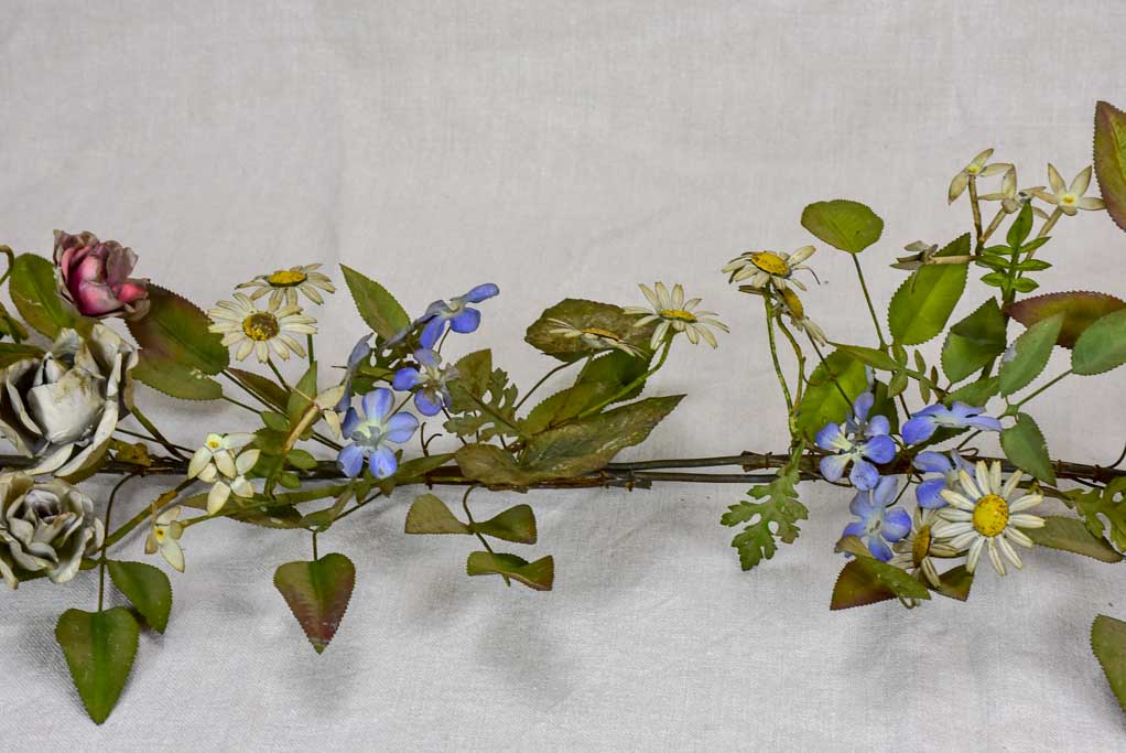 19th Century Napoleon III tole leaves and flowers - wall sculpture