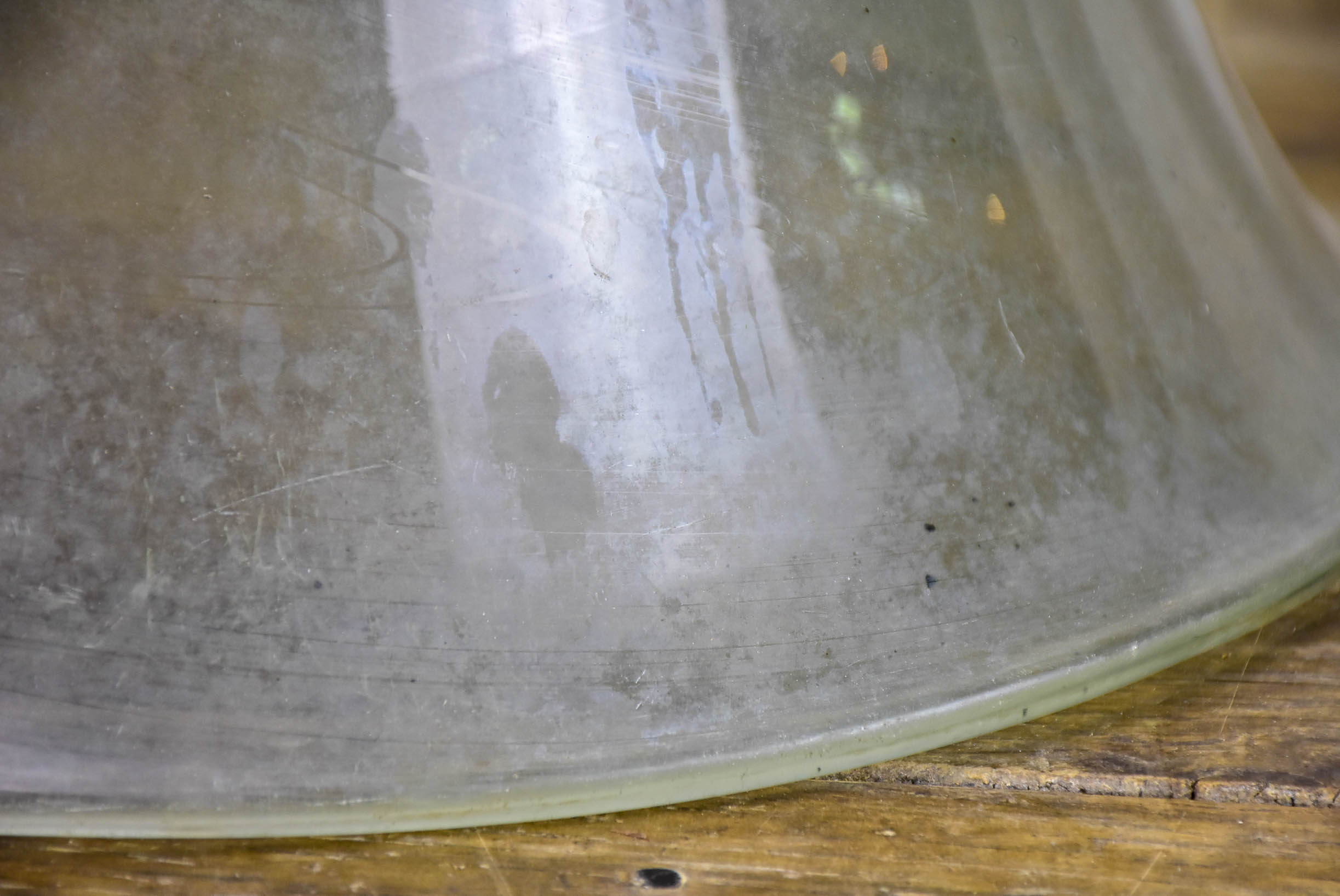 Antique French melon cloche glass dome