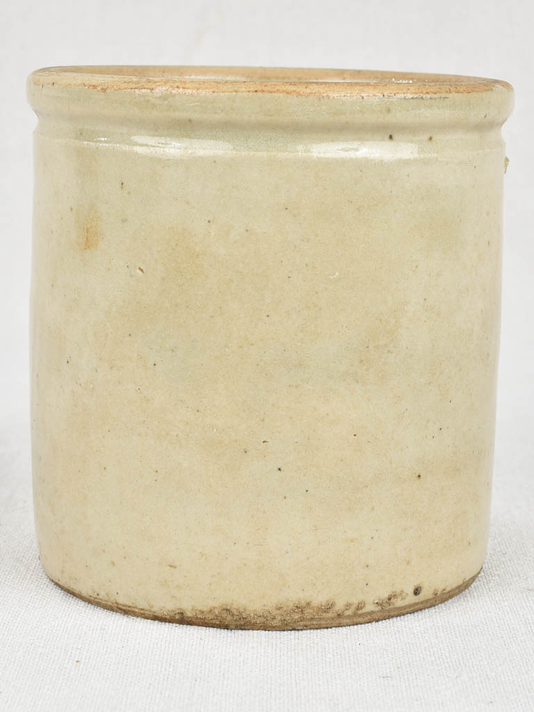 Antique French preserving pot - gray 6"