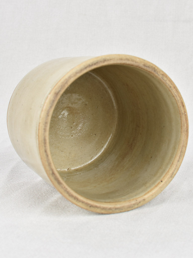 Antique French preserving pot - gray 6"
