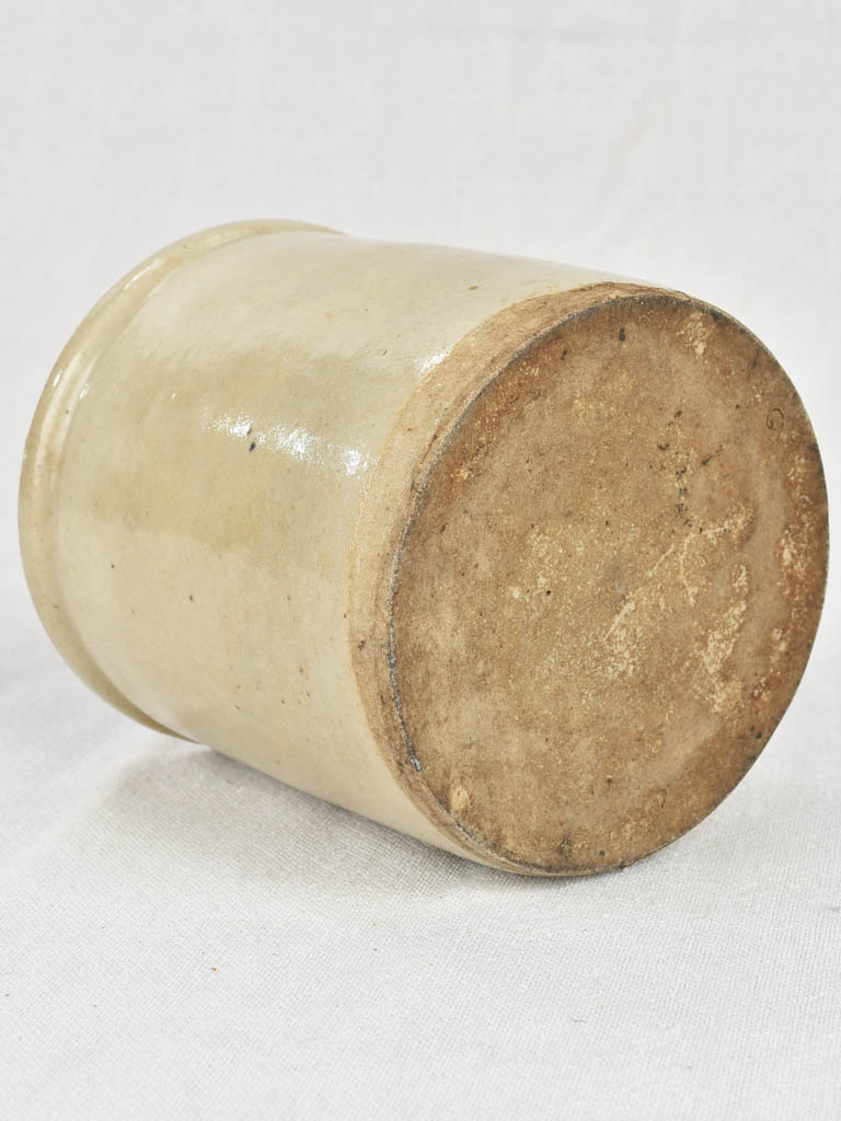 Antique French preserving pot - gray 6"