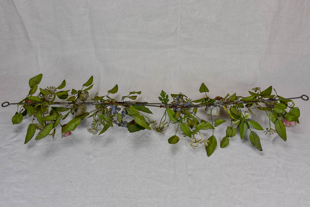 19th Century Napoleon III tole leaves and flowers - wall sculpture
