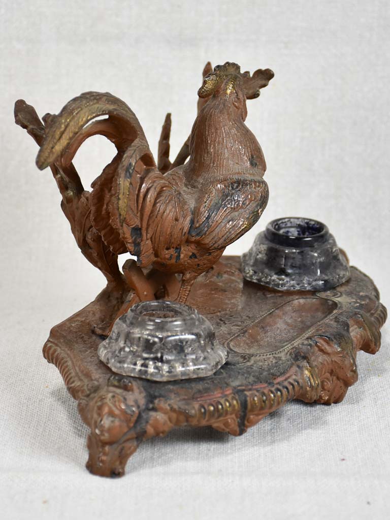 Late nineteenth-century rooster inkwell - French republic