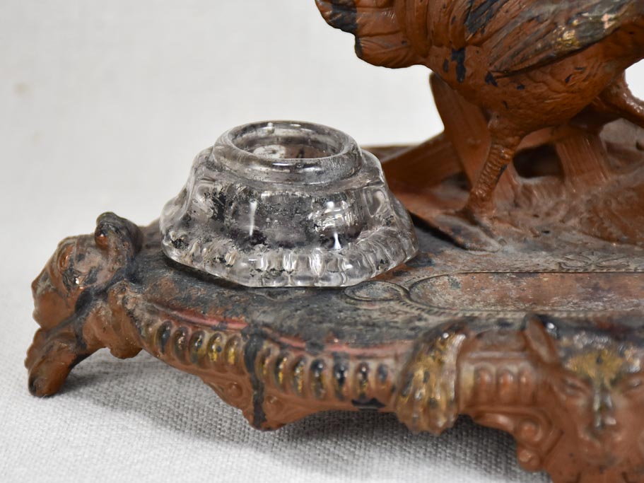 Late nineteenth-century rooster inkwell - French republic