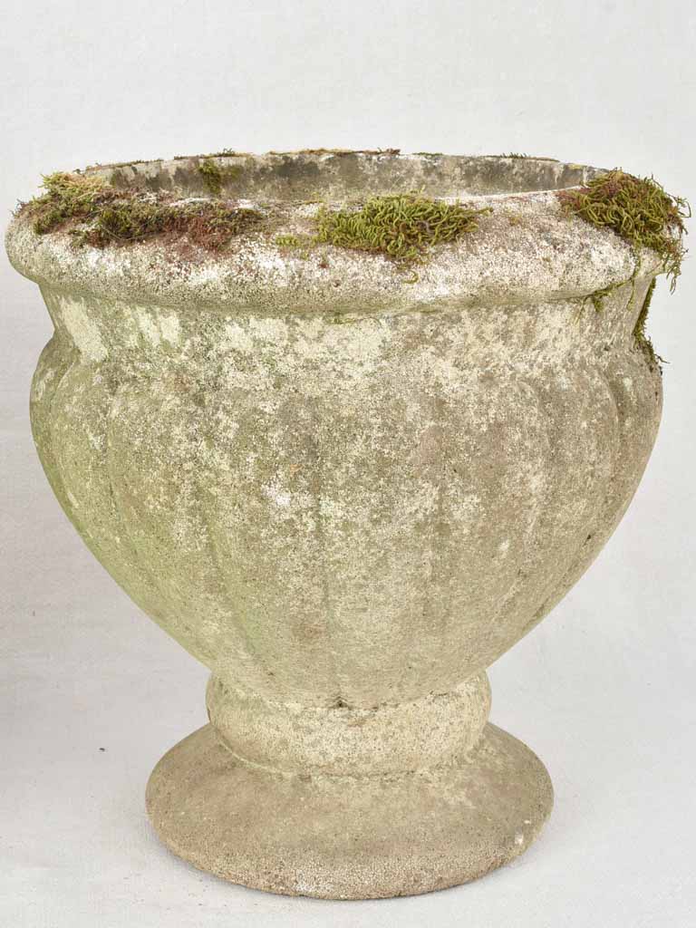 Pair of large cement planters 15¼" x 16¼"