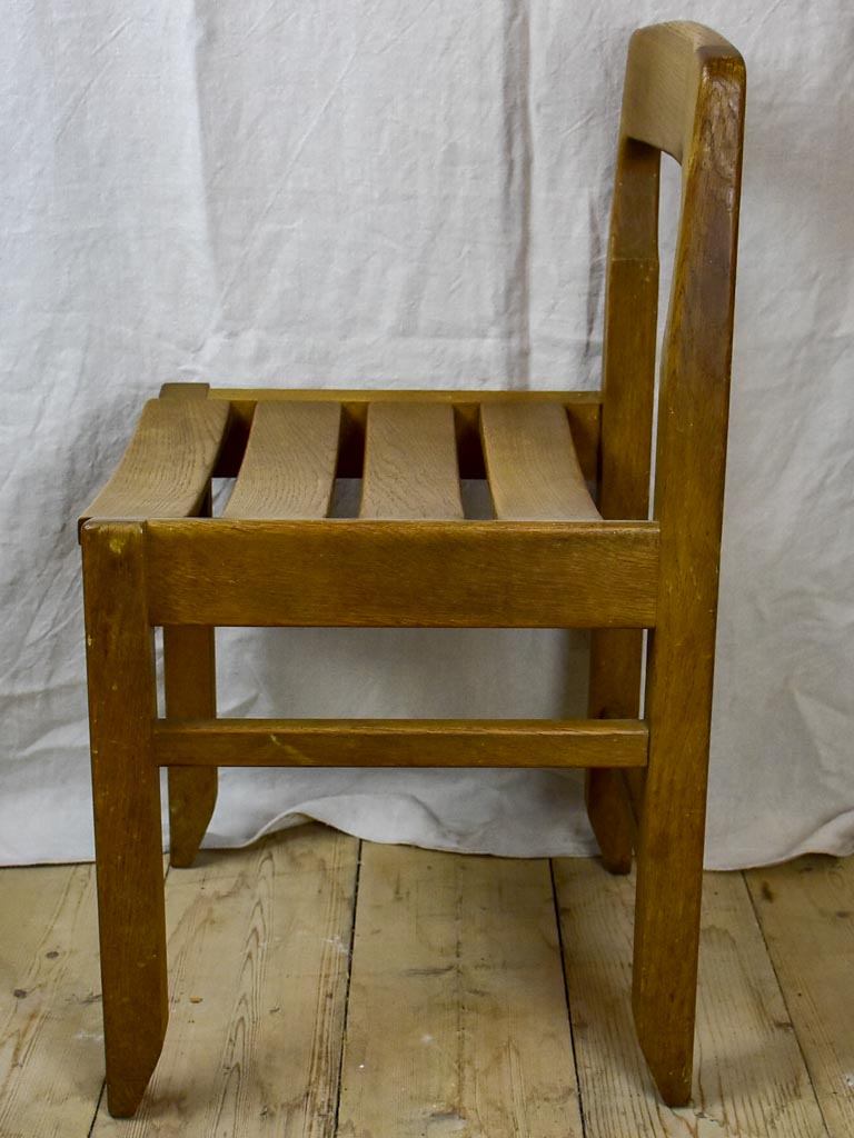Four 1960's French oak dining chairs - Guillerme & Chambron