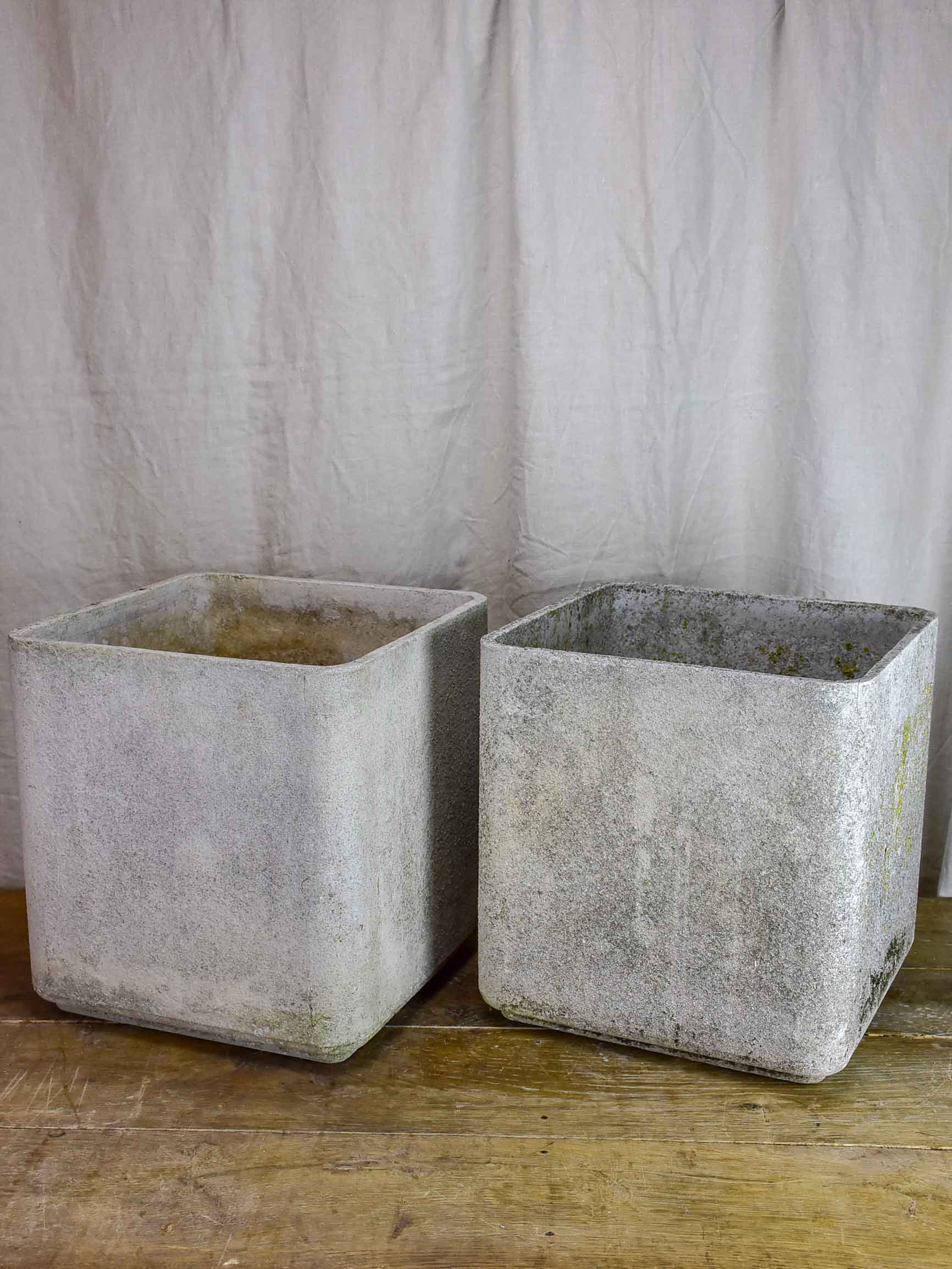 Pair of large square Willy Guhl garden planters