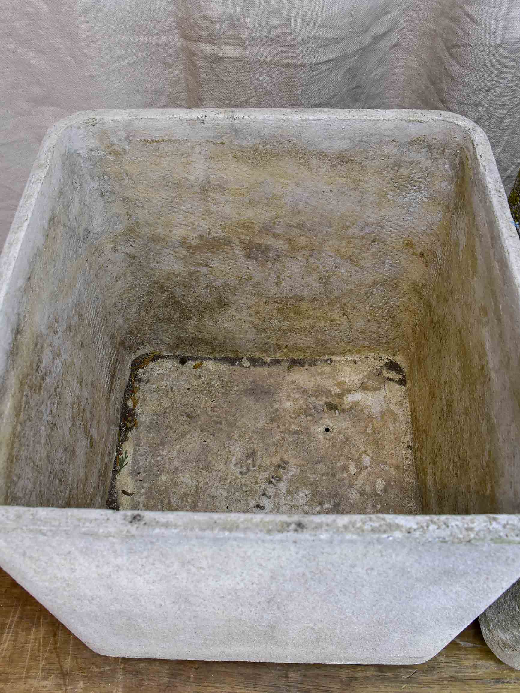 Pair of large square Willy Guhl garden planters