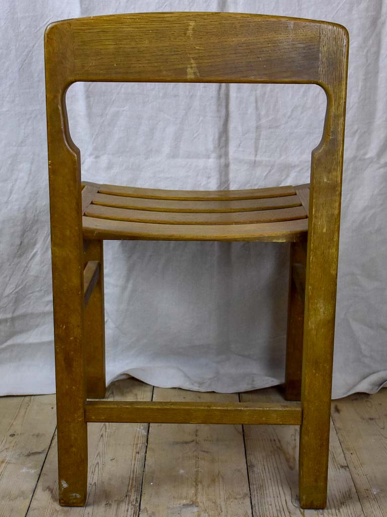 Four 1960's French oak dining chairs - Guillerme & Chambron