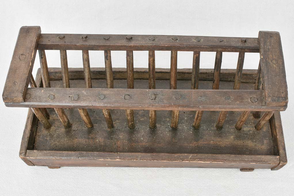Antique French rabbit feeder 18½"