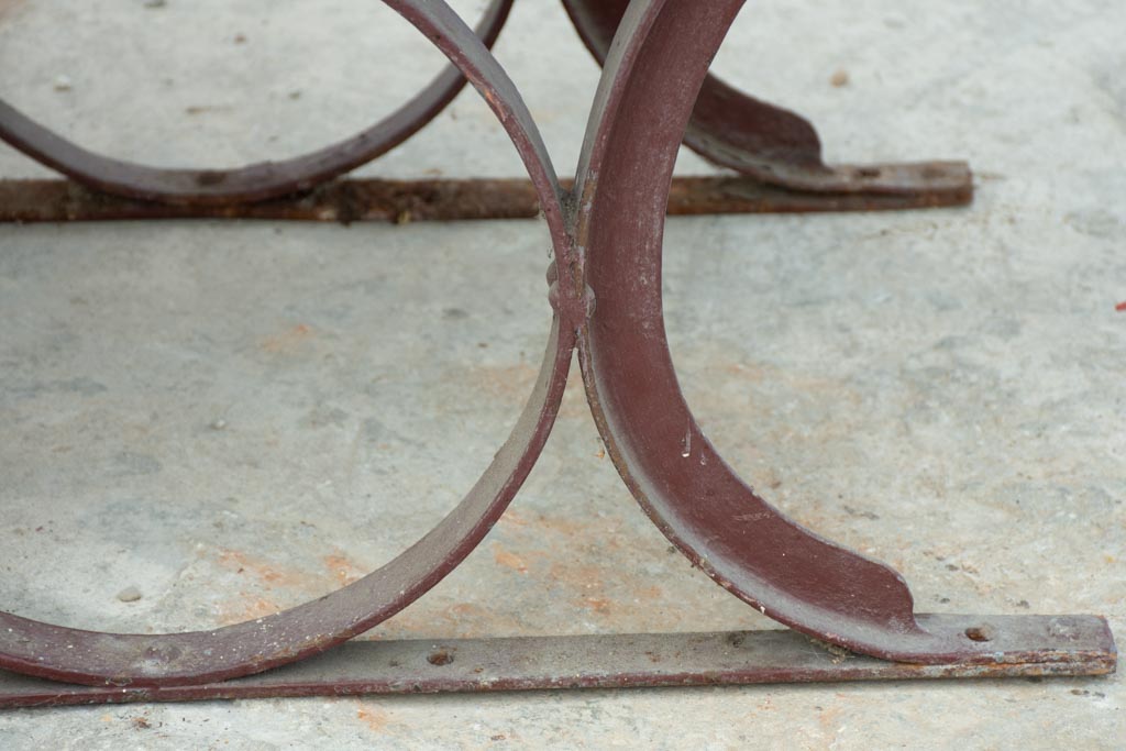 19th century French metro bench seat - oak