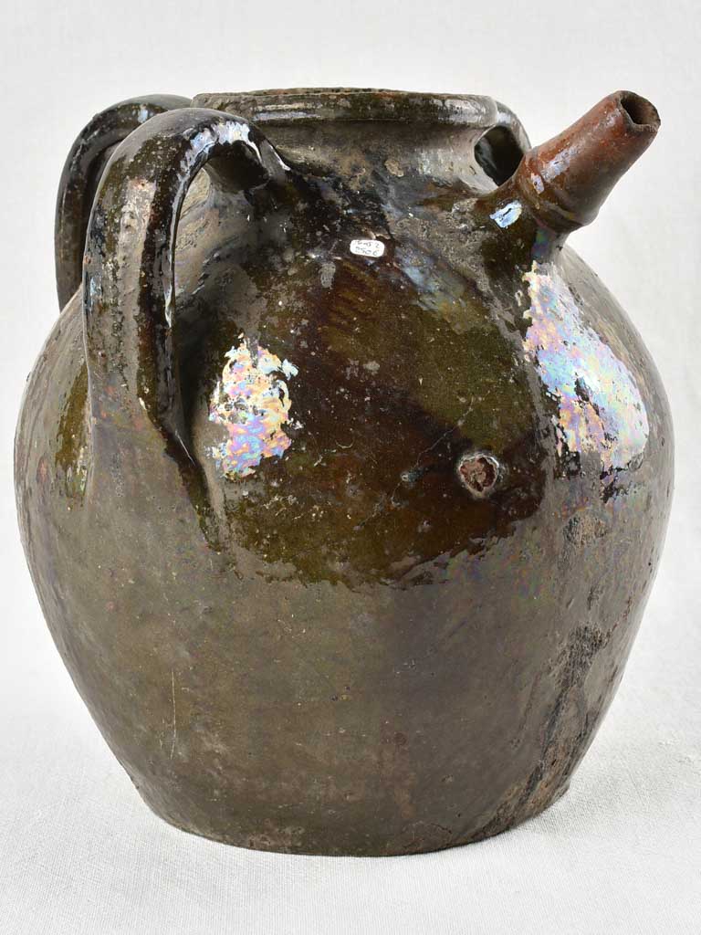 Antique walnut pitcher from the Auvergne 12¼"