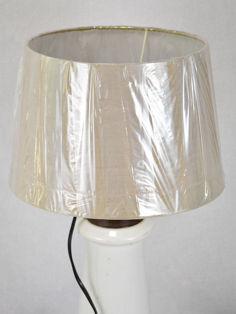 Early-20th-century EDF isolator lamp - porcelain and cast iron 22" THREE AVAILABLE