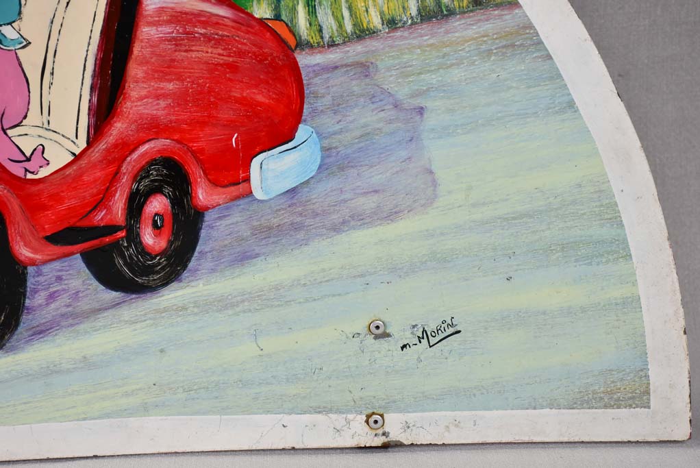 1960s hand painted sign from an amusement park 39½"