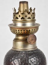 Late-era ornate copper French lamp