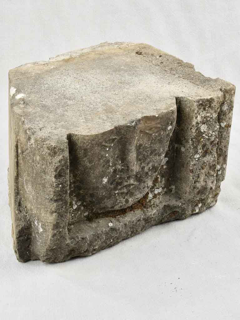 Vintage French stone hand-carved face