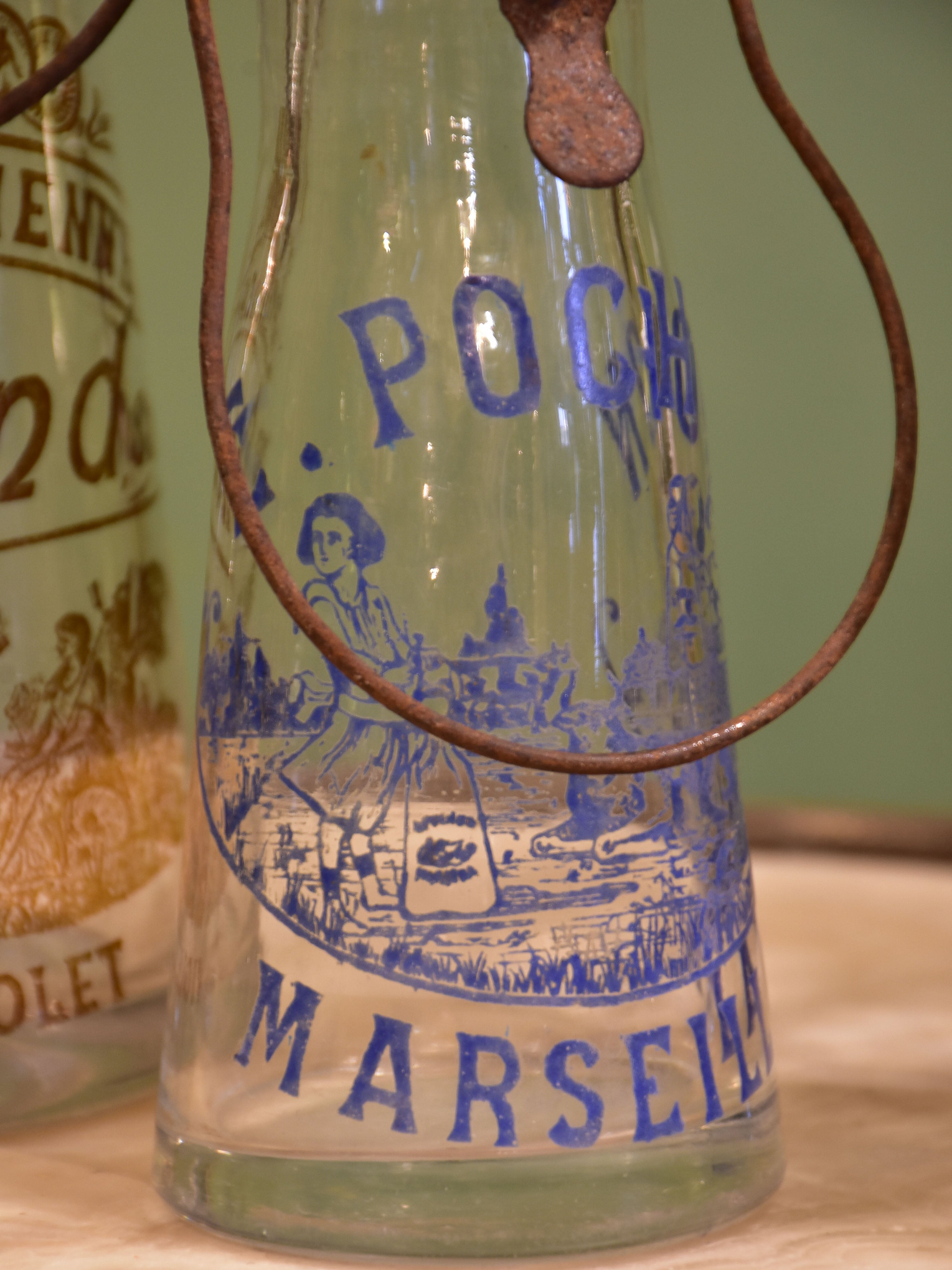 Antique French Dupond milk bottle