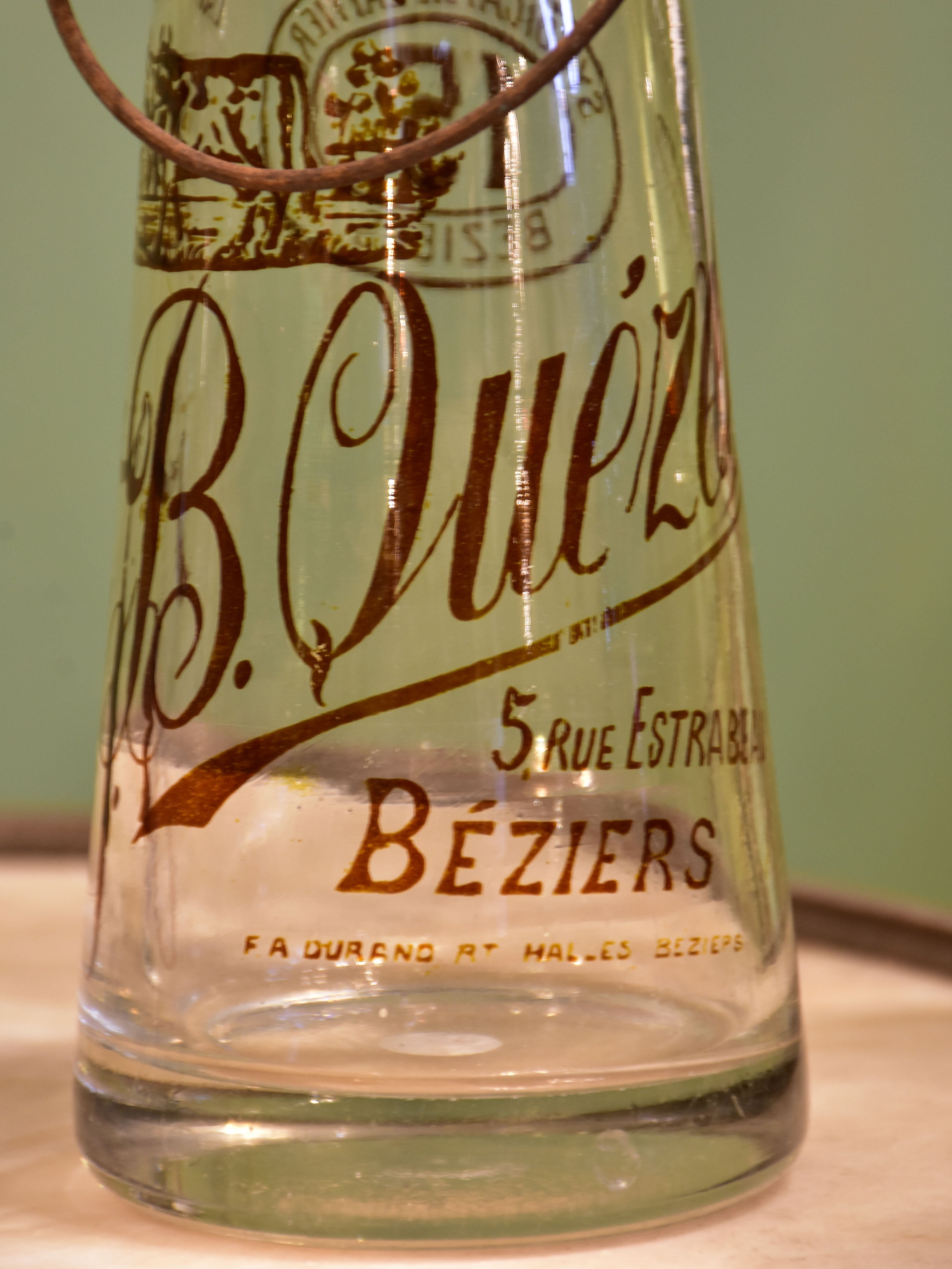 Antique French Dupond milk bottle