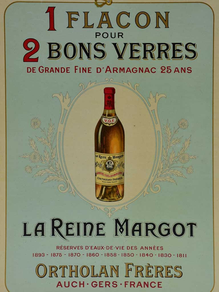 Early 20th Cenutry Arrmagnac poster - La Reine Margot 9¾" x 13¾"