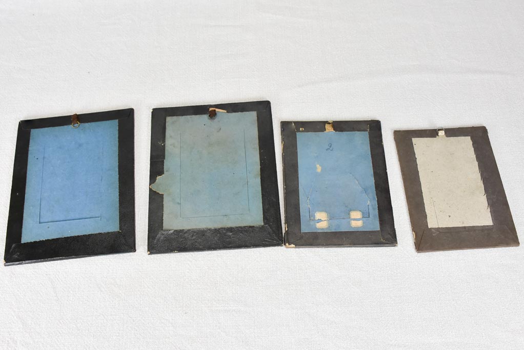 Collection of four antique French photo frames