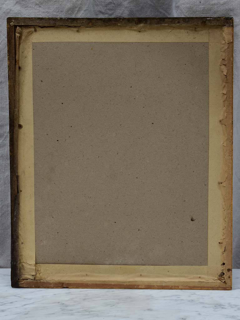 Early 20th Century framed Armagnac advertisment - Chateau Bellevue 15" x 18"