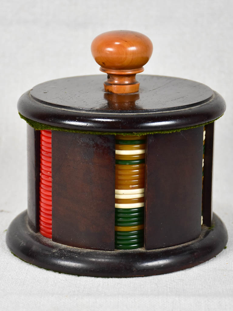 Antique game counters in original box