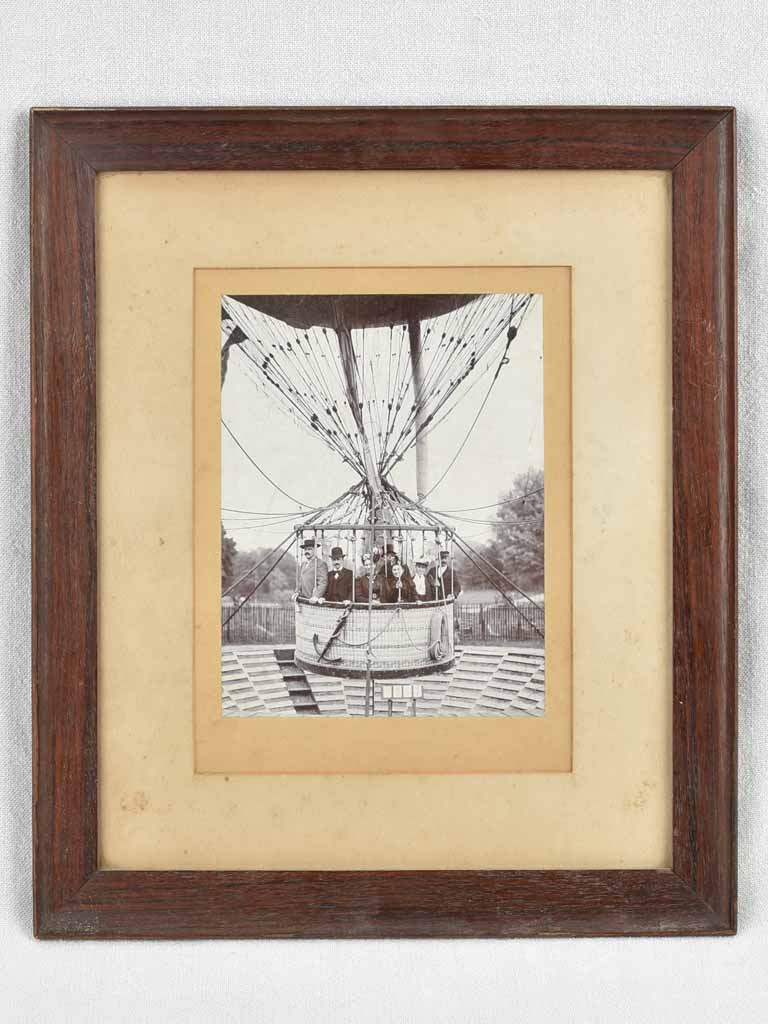 Hot air balloon ride -black & white photo 1937 Exposition Universelle 17" x 14¼"