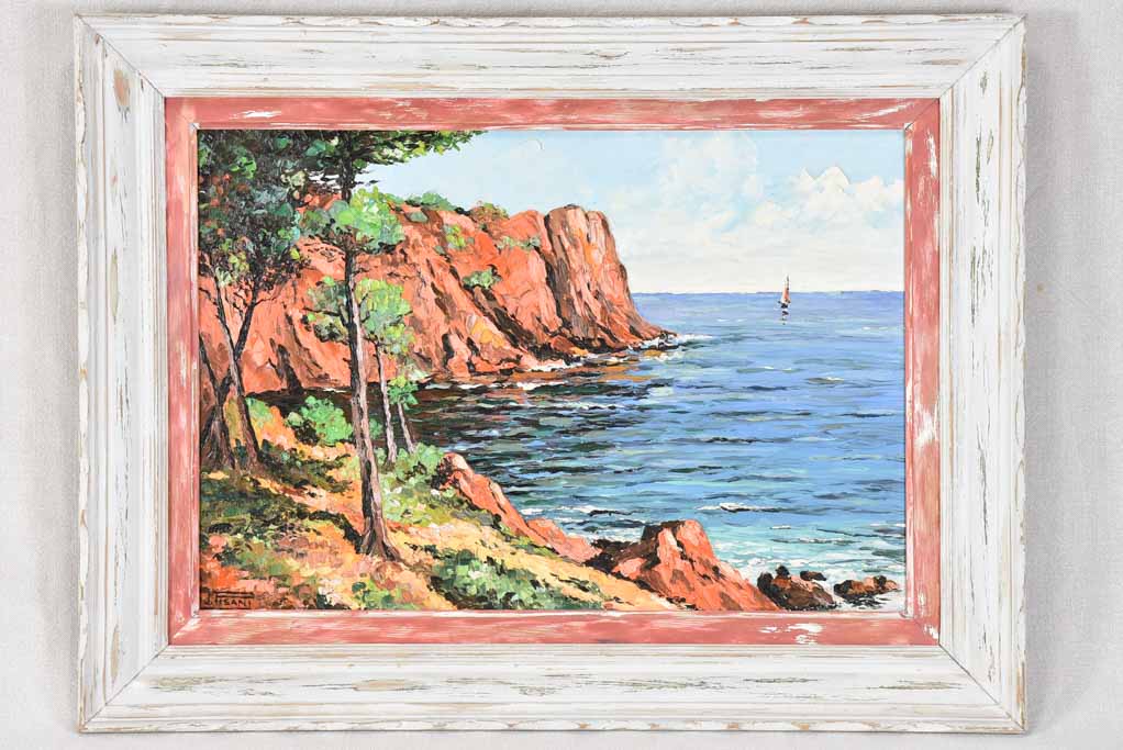 Superb coastal seascape signed Pisani 20¾" x 27½"