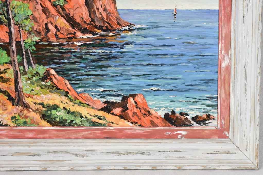 Superb coastal seascape signed Pisani 20¾" x 27½"