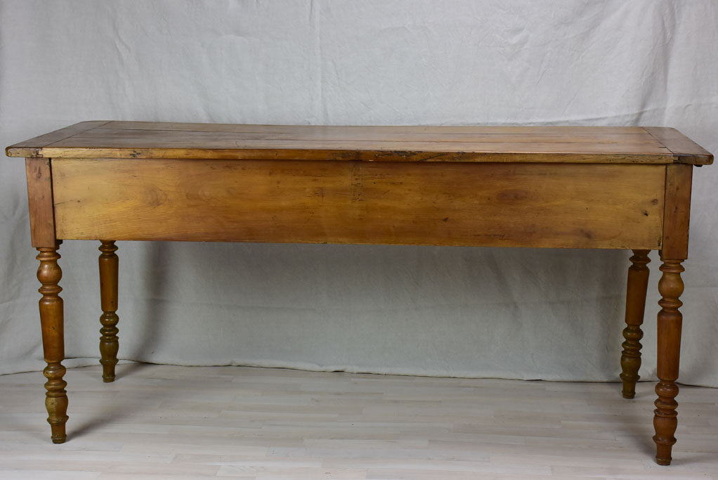 Antique French serving table with three drawers and pullouts 26½" x 70¾"