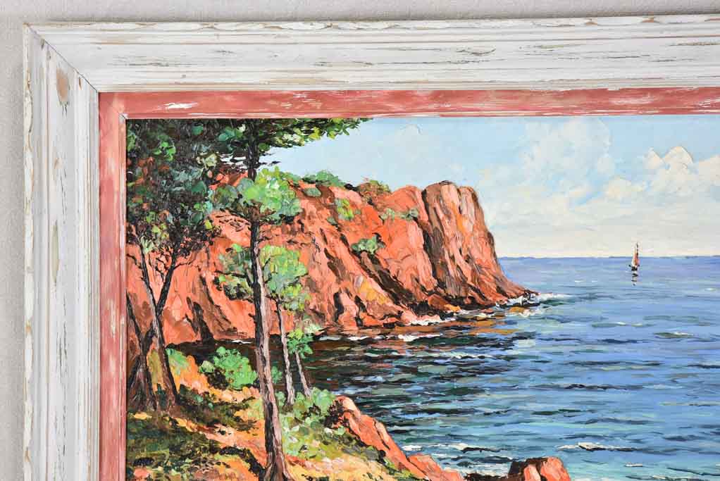 Superb coastal seascape signed Pisani 20¾" x 27½"
