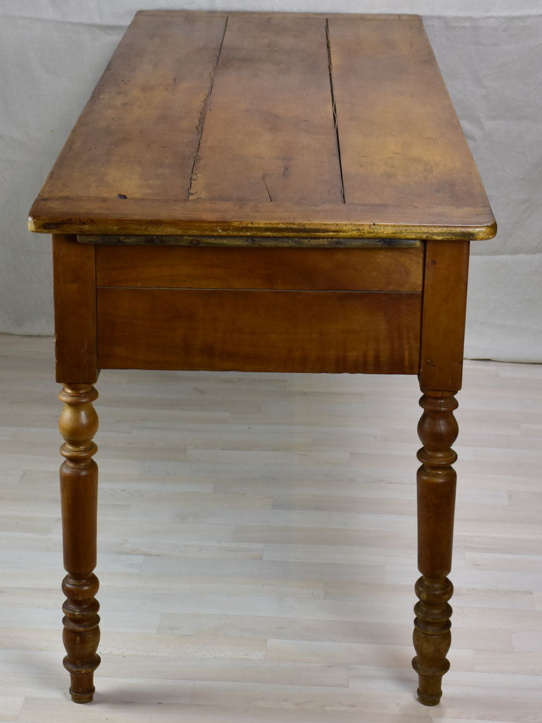 Antique French serving table with three drawers and pullouts 26½" x 70¾"