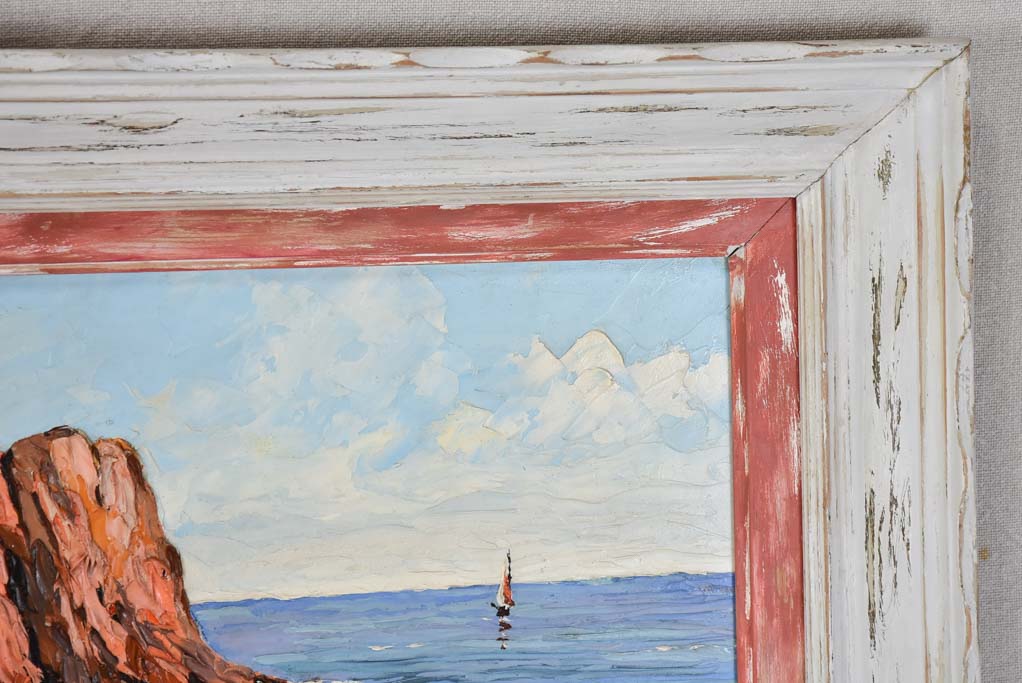 Superb coastal seascape signed Pisani 20¾" x 27½"