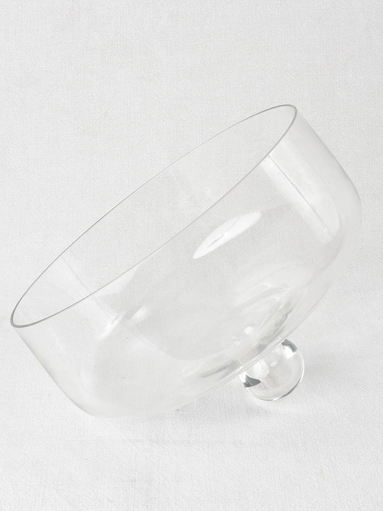 Large blown glass patisserie dome 13¾" diameter
