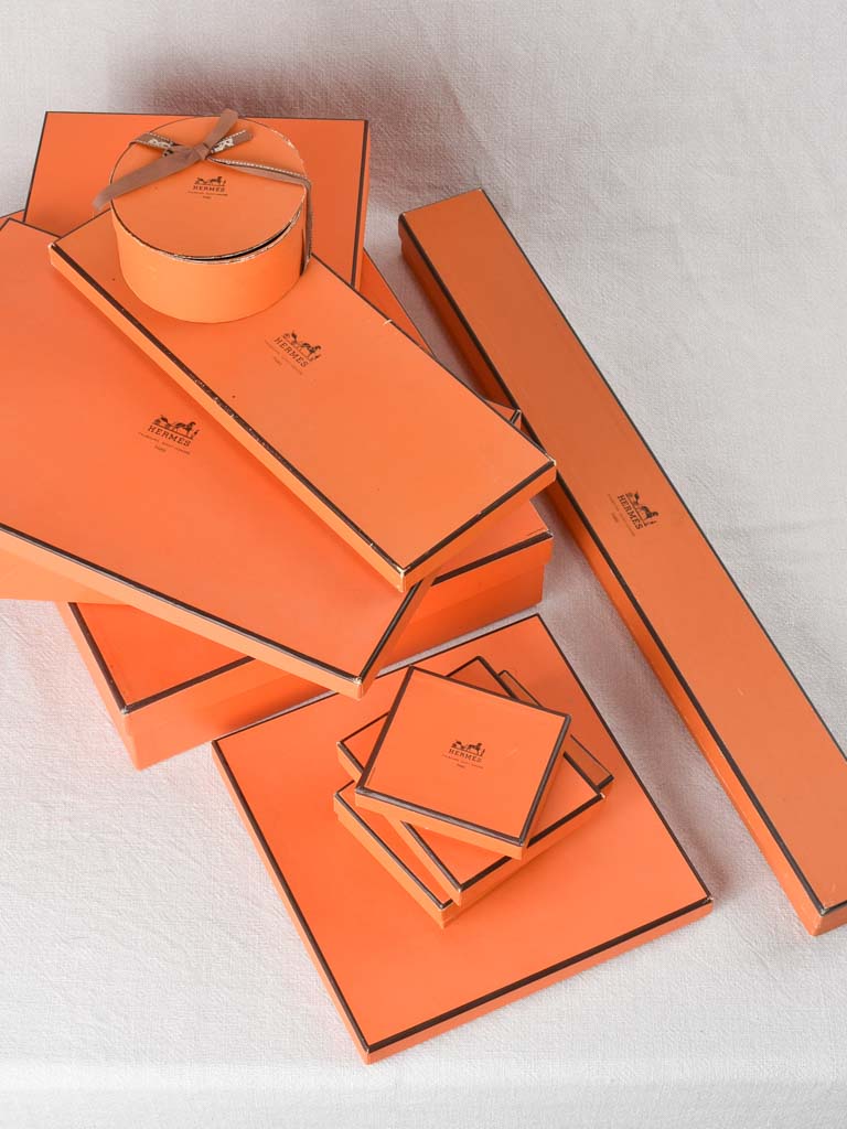 Collection of 10 vintage Hermes boxes