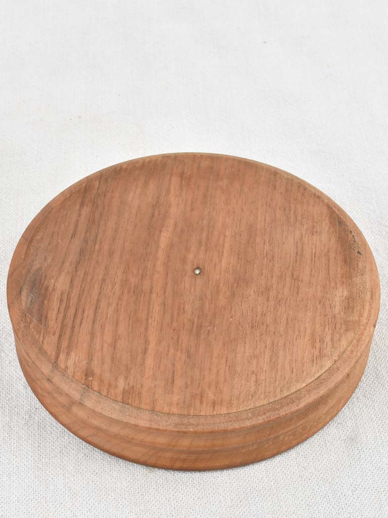 Unique round glass dome on beechwood