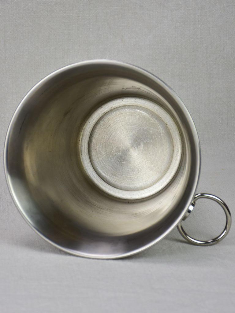 Vintage French Guy Degrenne champagne ice bucket with loop handles