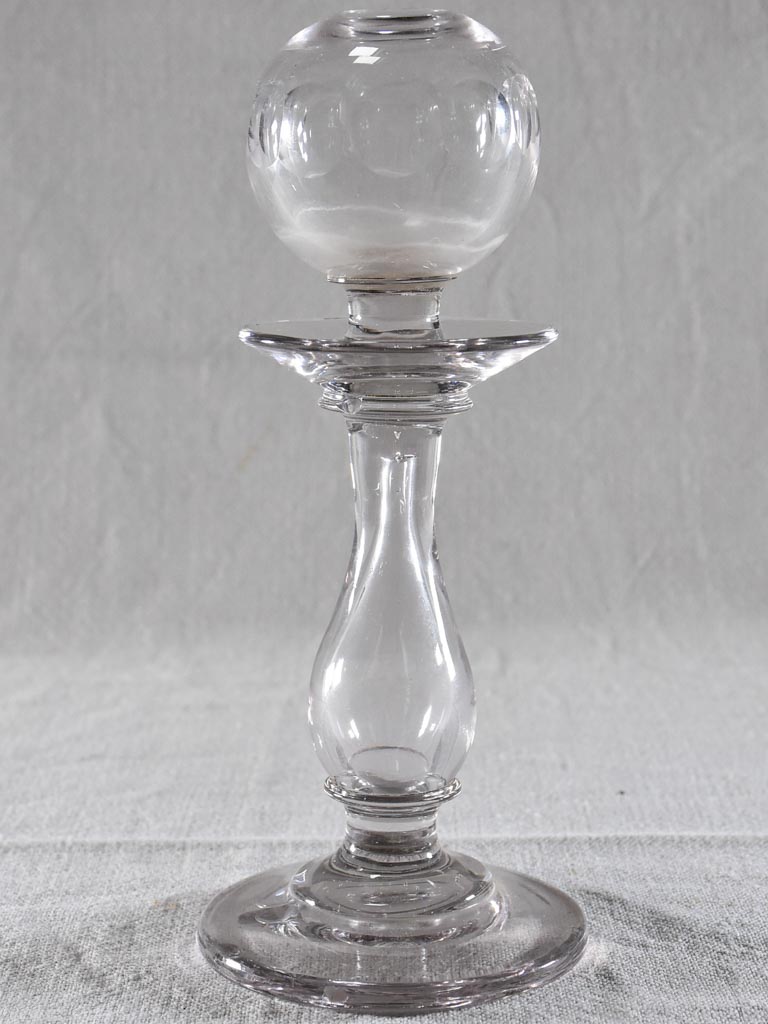 Rare collection of seven blown glass oil lamps - 18th and 19th century