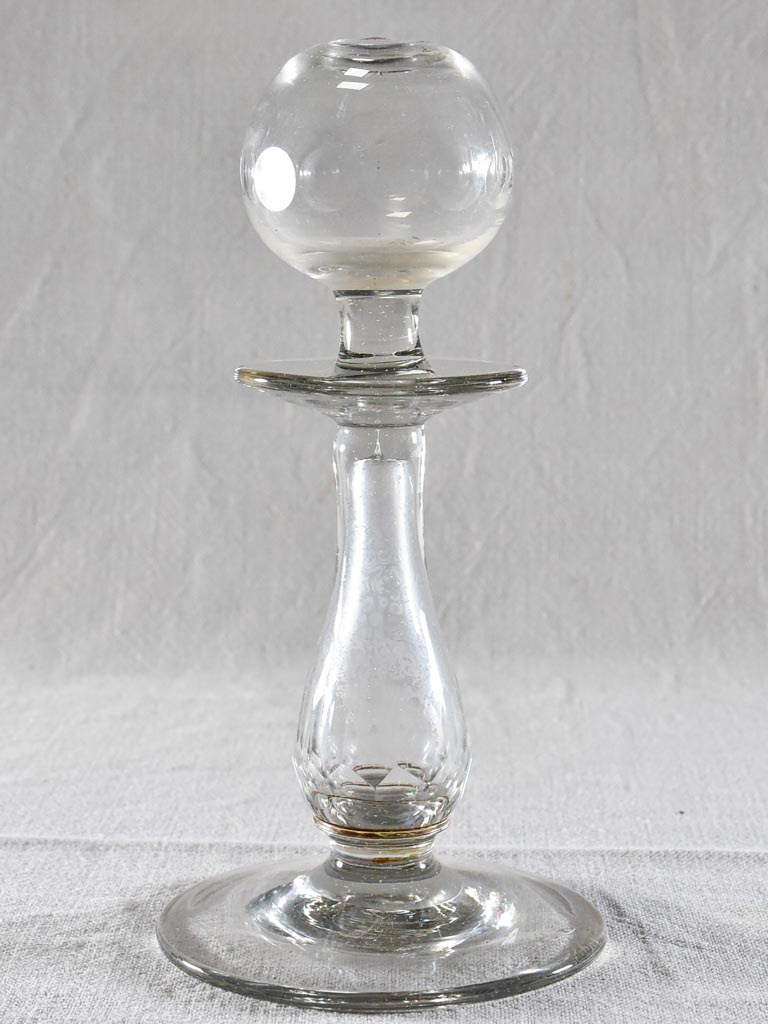 Rare collection of seven blown glass oil lamps - 18th and 19th century