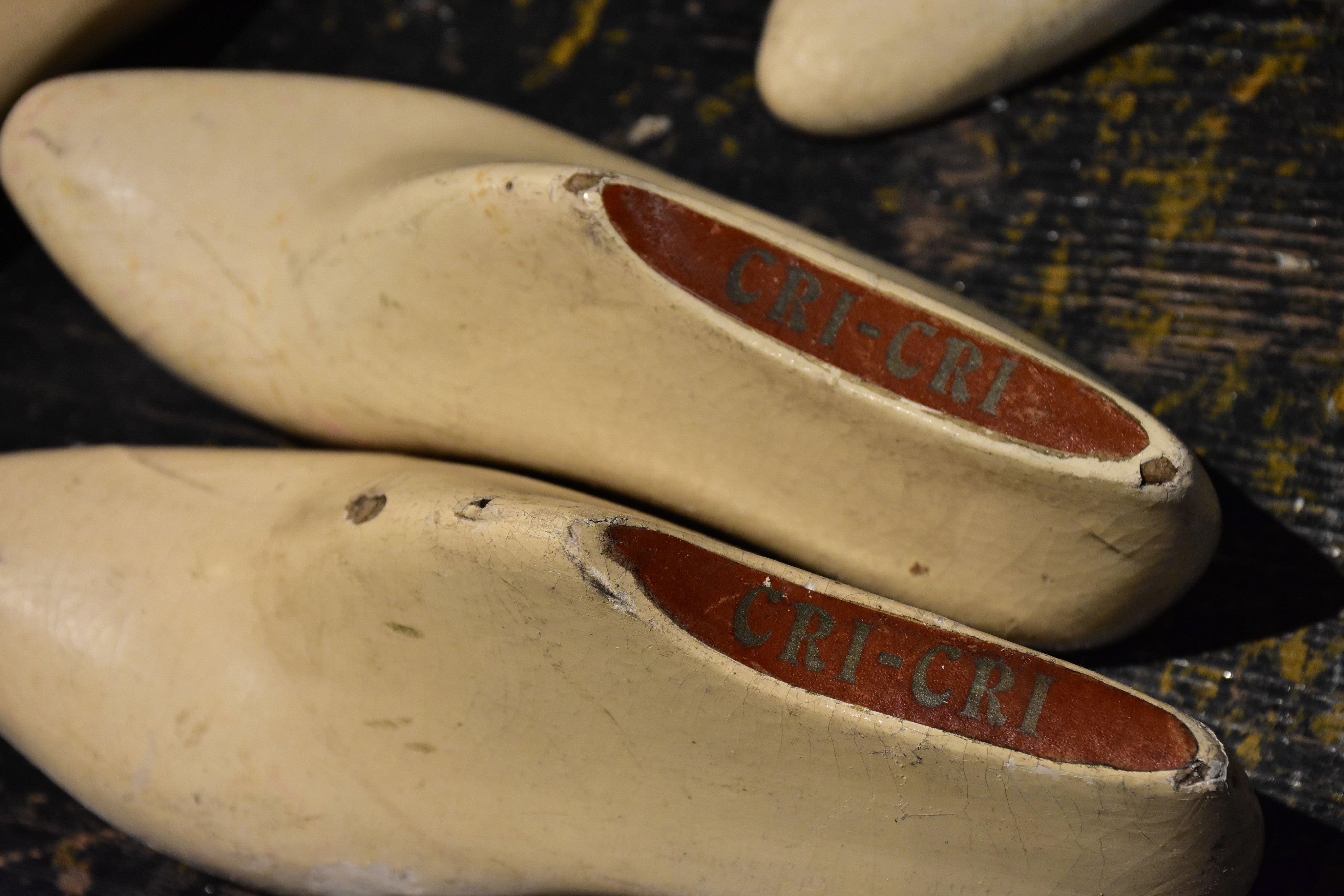 Vintage French shoe stays - Papier-mâché