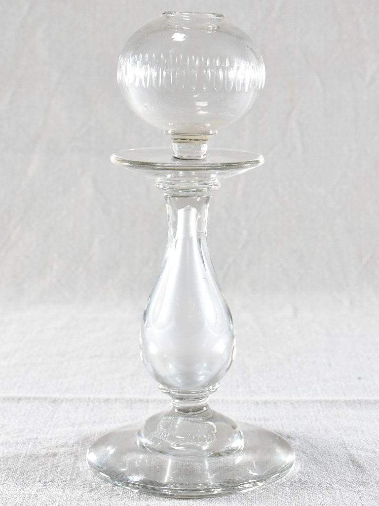 Rare collection of seven blown glass oil lamps - 18th and 19th century