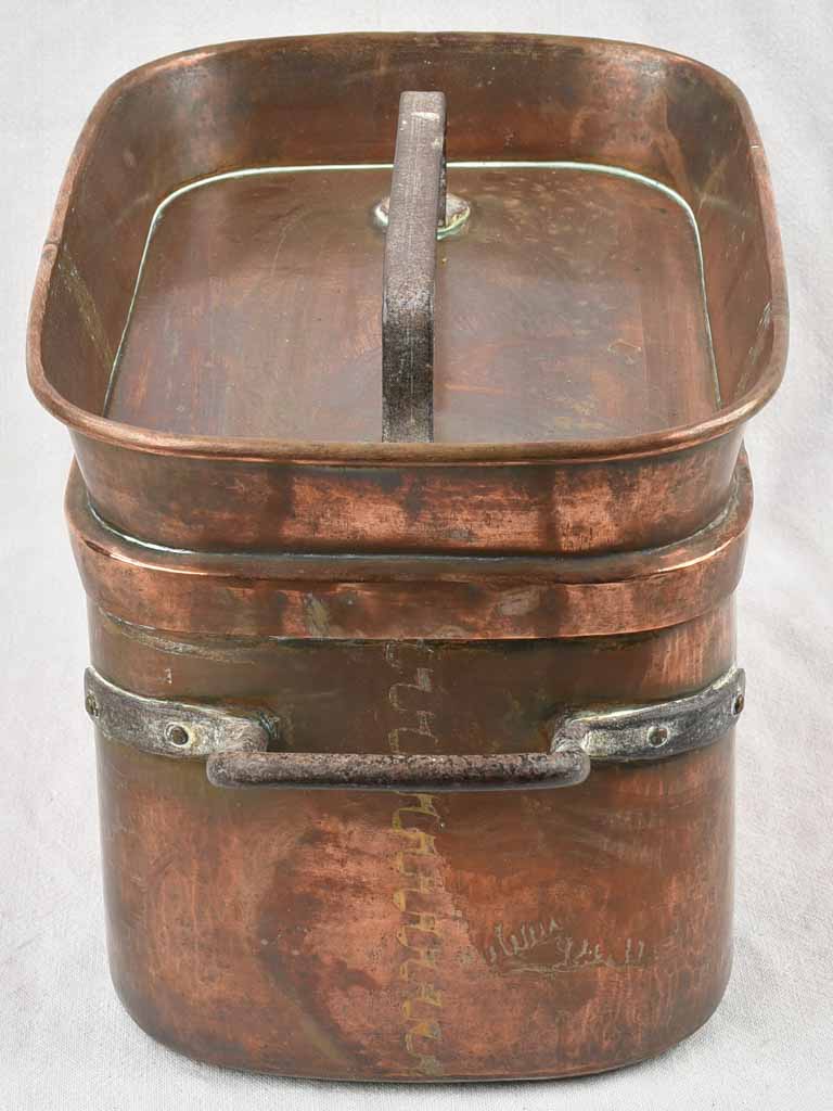 Eighteenth-century tarnished brass-soldered copper daubière